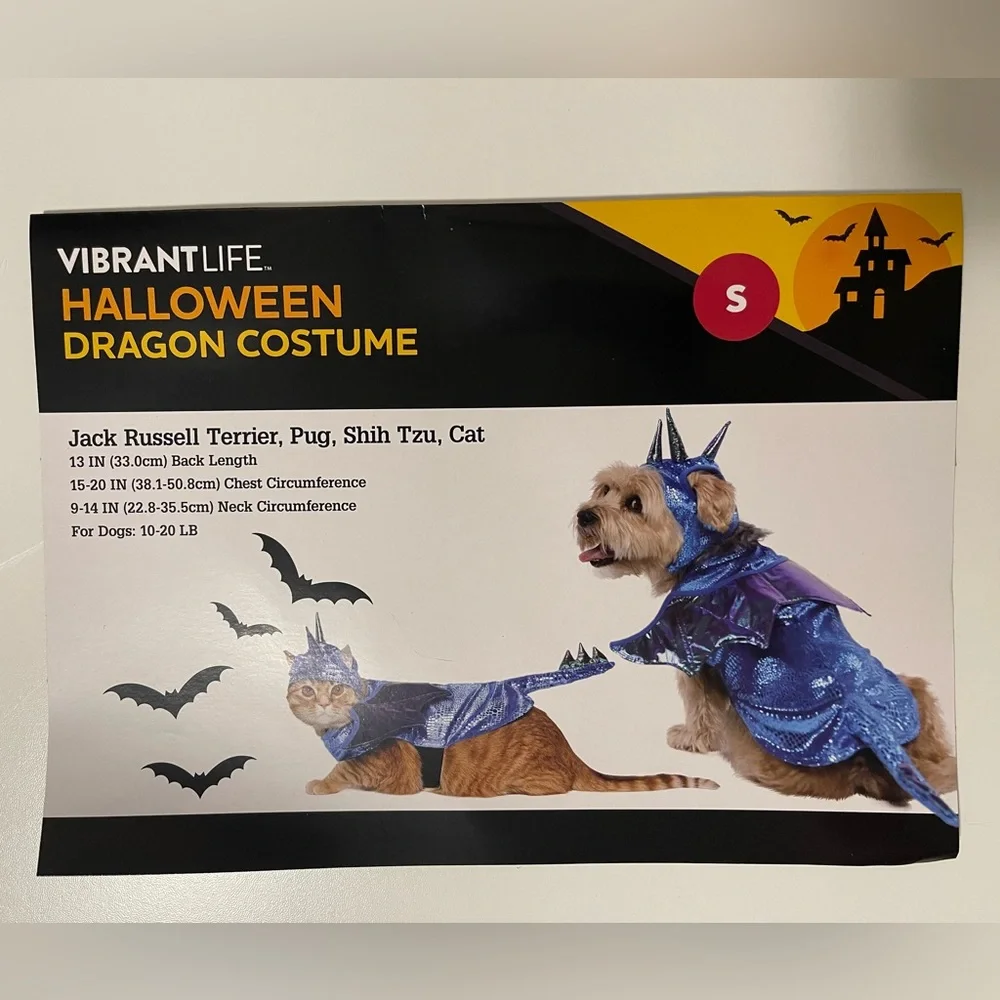VIBRANTLIFE Dragon Pet Costume - Size Small